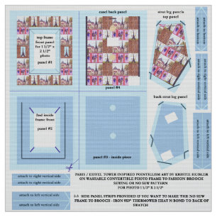 La muestra de tela del Eiffel de París hace broche