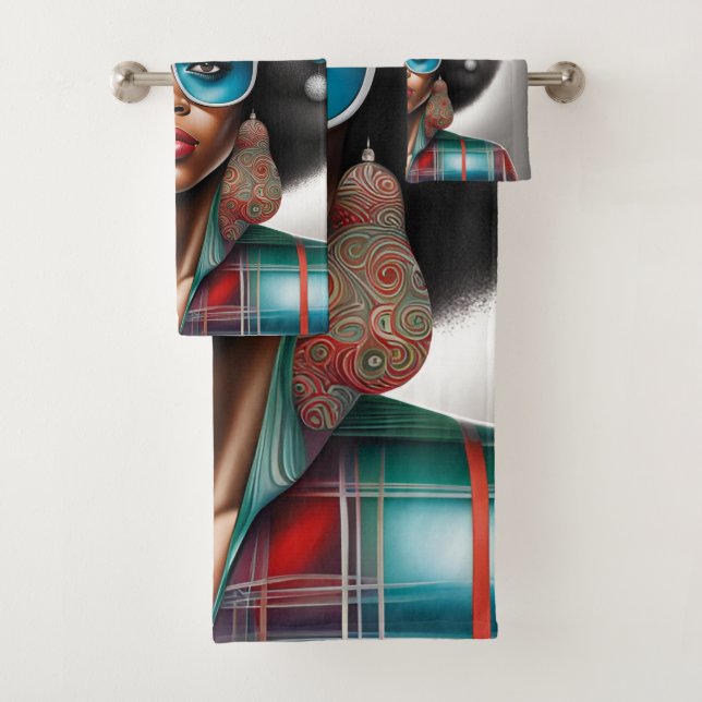 La mujer africana elegante y bizarro ambiente fest (In situ)