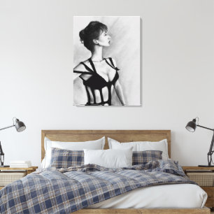 La mujer de Dame retrata arte de dibujo de vestime