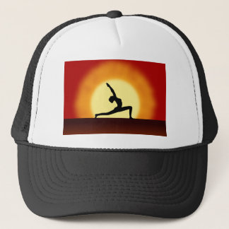 La mujer del yoga Pose Pose Pose Gorras de la silu