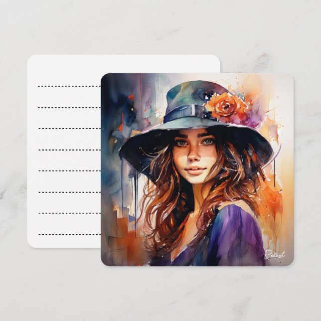 La mujer en el Gorra: Retrato de la gracia salvaje (Anverso / Reverso)