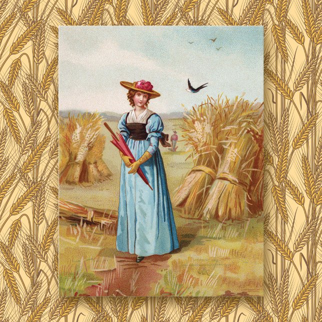 La mujer en la postal de Wheatfield (Subido por el creador)
