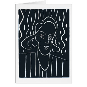 La mujer se enfrenta al negro y al blanco