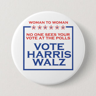 La Mujer Vota Harris Walz Botón De 3"