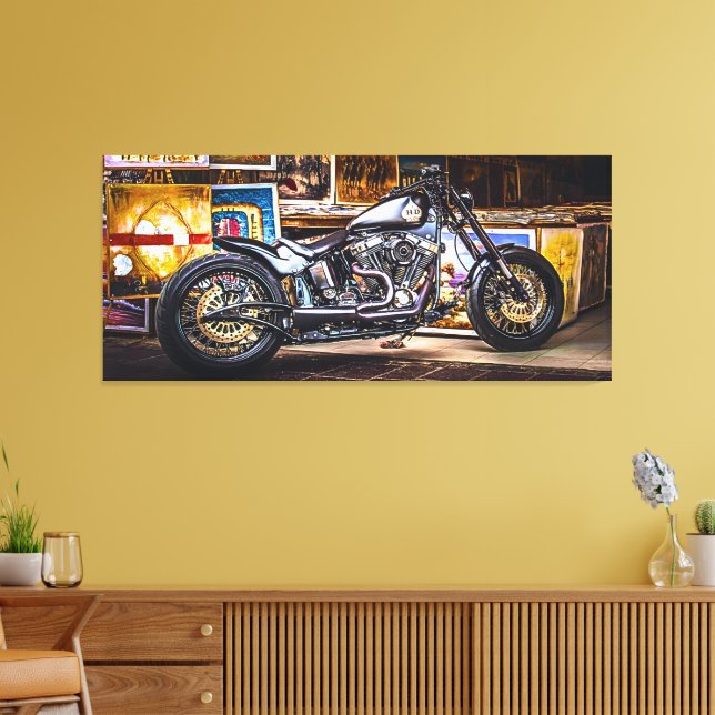 La musa de moto Harley Davidson en el arte Scen (Insitu (Sala de estar))