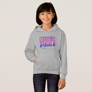 La música conecta a la gente   Niños Pullover Hood