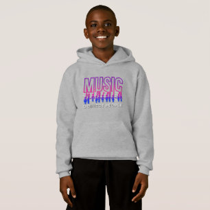 La música conecta a la gente   Niños Pullover Hood