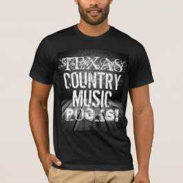 La música de Tejas oscila la camiseta negra básica