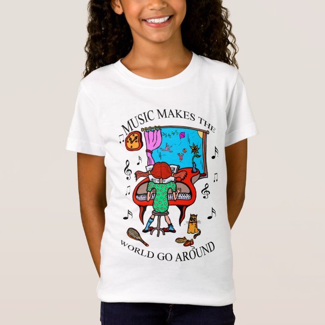 La música del piano hace la camiseta del mundo (Anverso)