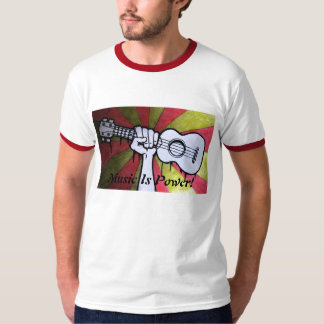 La música es camisa para hombre del poder