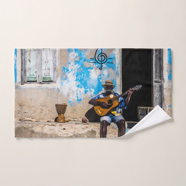 La música es la medicina de la mente (Toalla de mano)