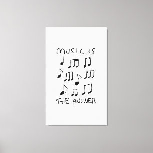 La música es mi Poster de impresión de dibujos de
