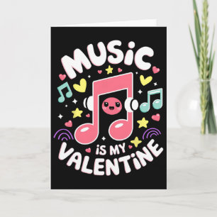 La música es mi San Valentín Nota Musical Kawaii M