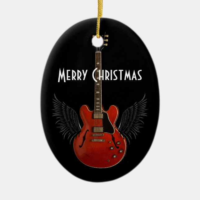 La música es ornamento del navidad del cielo (Frente)