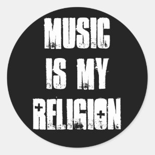 La música es pegatina de la religión