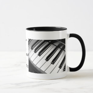 La música es taza dual del campanero de la imagen