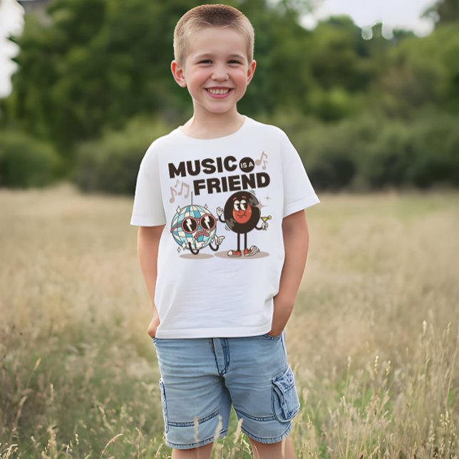 La música es un amigo camiseta de bebé (Subido por el creador)