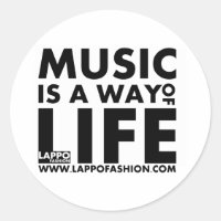 La música es una forma de vida de Pegatinas