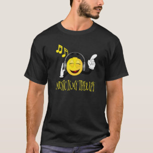 La música feliz de la camiseta Chica adolescente e