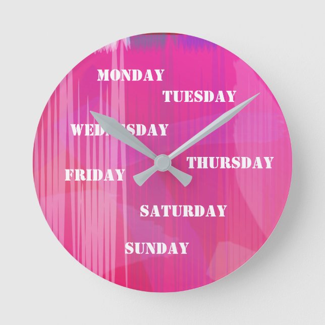 La música golpea el reloj de pared roja (Anverso)