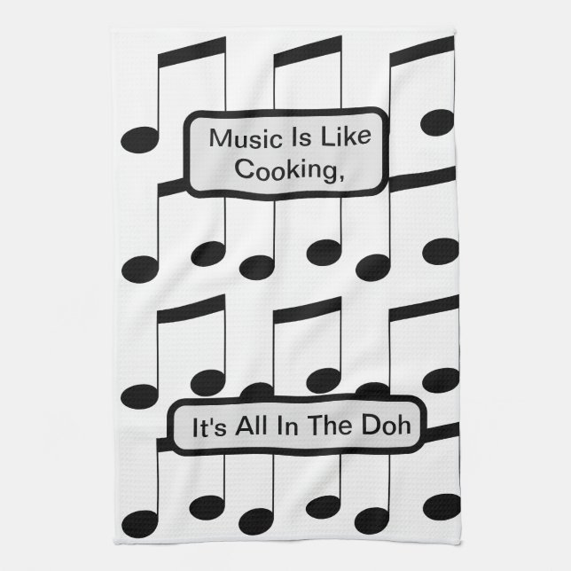 La Música Graciosa Es Como Cocina, Toalla De Té (Vertical)