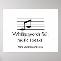 La música habla - impresión de arte