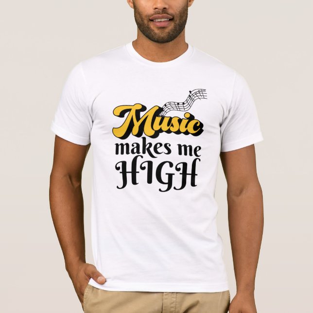 La música me hace camiseta alta (Anverso)