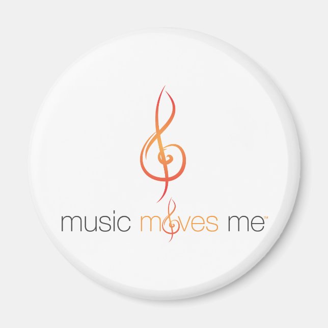 La música me mueve imanes redondos (Frente)