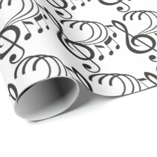 La música observa el papel de regalo