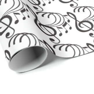 La música observa el papel de regalo