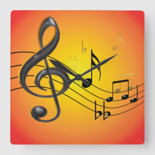 La música observa el reloj de pared