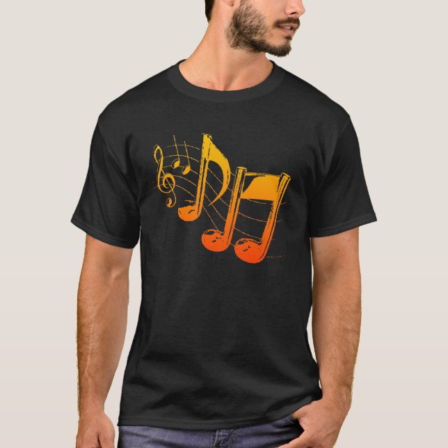 La música observa la camiseta (Anverso)