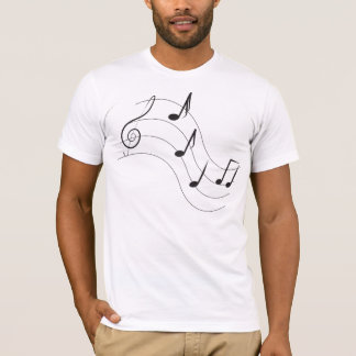 La música observa la camiseta