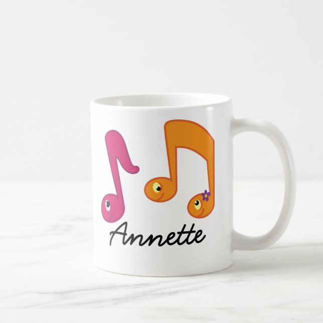 La música observa la taza personalizada músico del (Derecha)