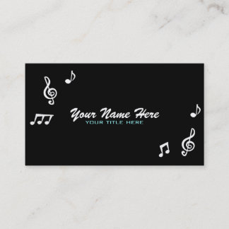 La música observa tarjetas de visita