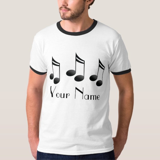 La música personalizada observa la camiseta del (Anverso)