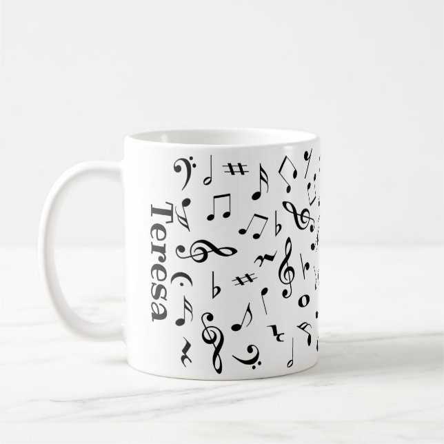 La música personalizada observa la taza (Izquierda)