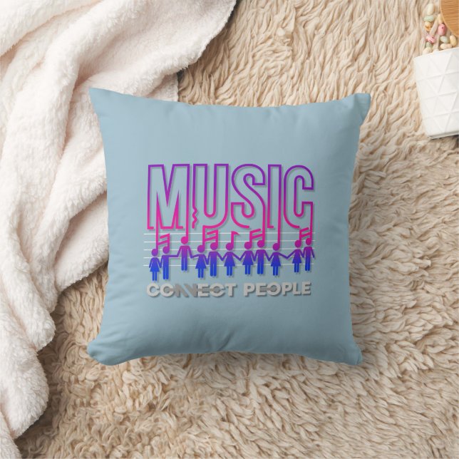 La música une a la gente | Almohada cojín (Manta)