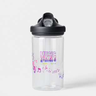 La Música Une a la Gente   Botella de Agua de 14oz