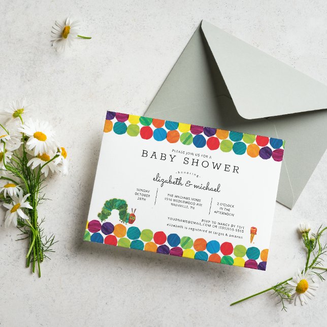 La muy hambrienta Invitación de Baby Shower Caterp (Subido por el creador)