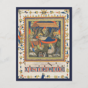 La natividad c.1340   Postal Blue Beach Song™