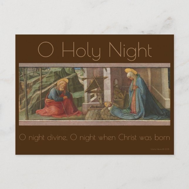 La Natividad c.1445 | Tarjeta postal Blue Beach So (Anverso)