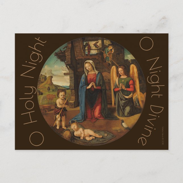 La Natividad c.1495 | Postal Blue Beach Song™ (Anverso)