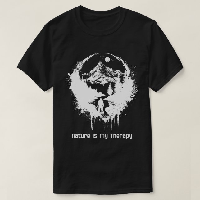 La naturaleza es mi camiseta de terapia (Diseño del anverso)