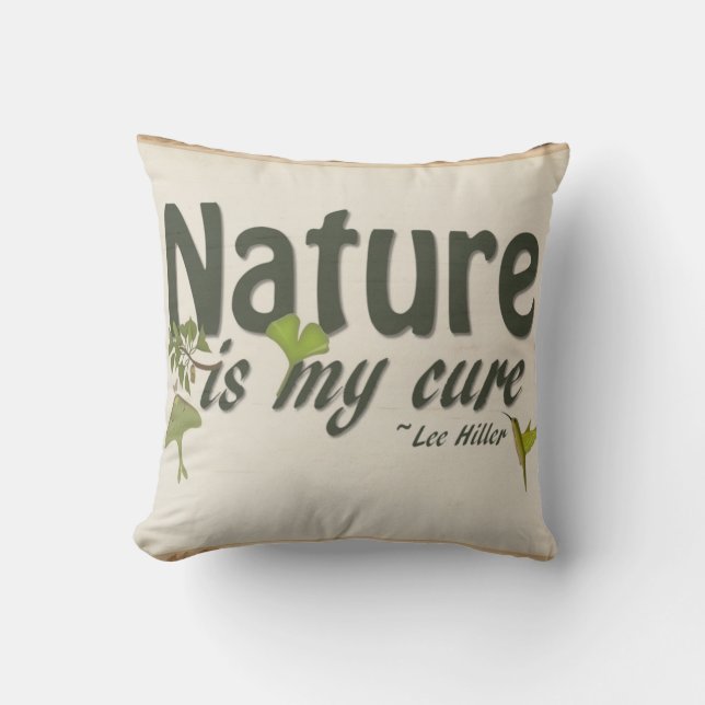 La Naturaleza Es Mi Cojín decorativo De Cura (Anverso)