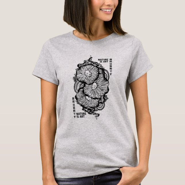 La naturaleza es una camiseta artística (Anverso)