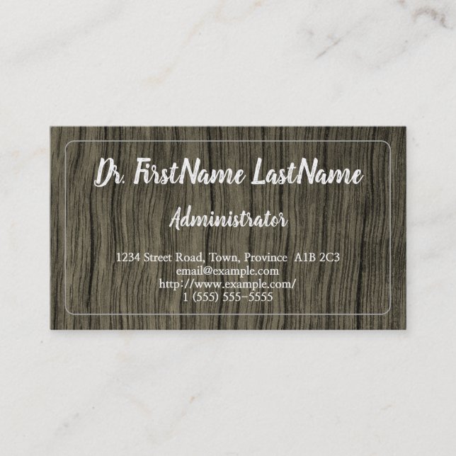 La naturaleza inspiró la tarjeta de visita del (Anverso)