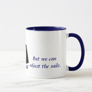 la navegación enrolla la taza de café