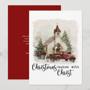 La Navidad Comienza Con Cristo Camioneta Roja Acua