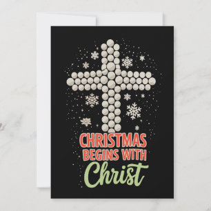 La Navidad Comienza Con Cristo Cristiano Nieve Xma